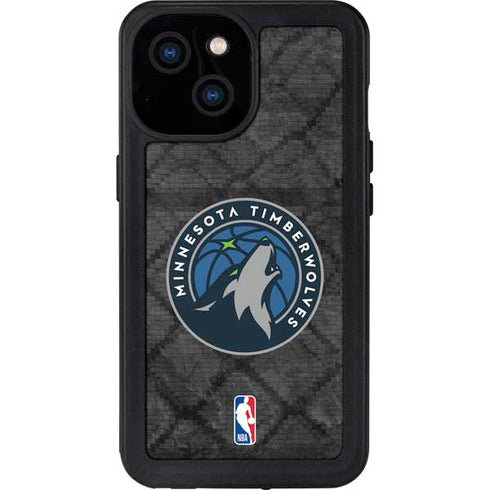 NBA Minnesota Timberwolves Dark Rust iPhone 15 Waterproof Case